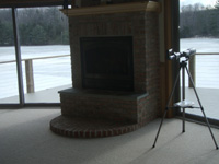 Brick Fireplace